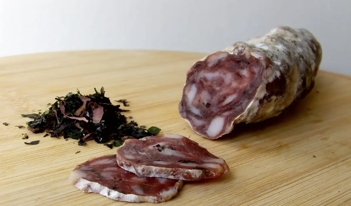 Saucisson sec vendéen (algues et liqueur de café)  150gr